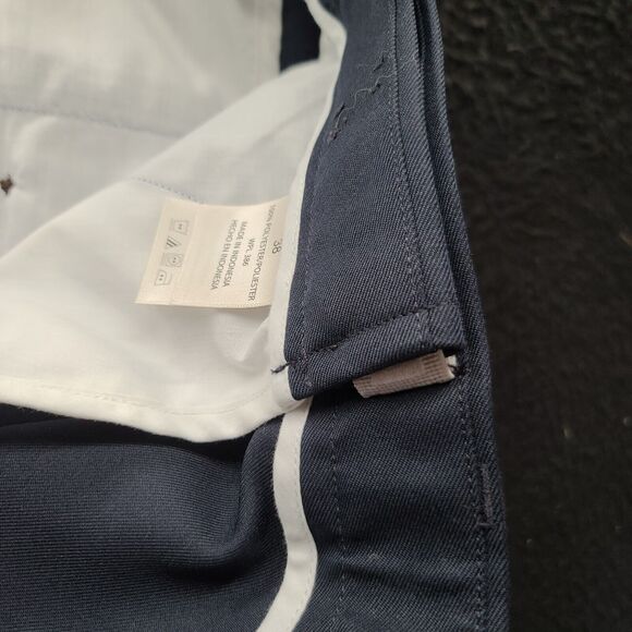 Haggar Mens Shorts Blue Size 38 Polyester Button Zip Close Pockets - Picture 6 of 12